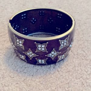Purple Enamel Cuff Bracelet